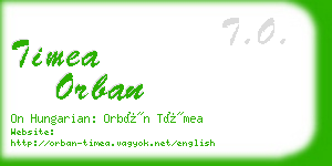 timea orban business card